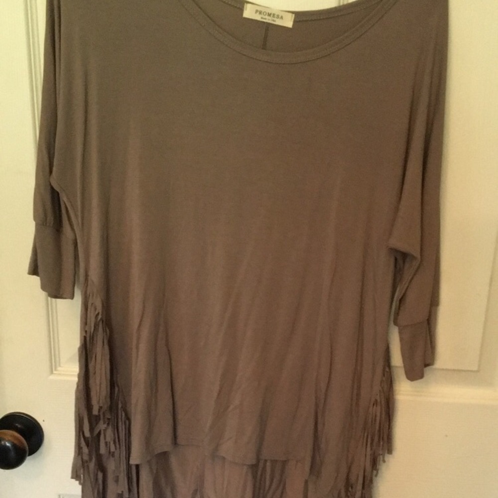 Tan Tassel Shirt